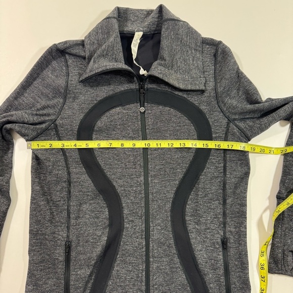Lululemon In Stride Jacket Size 10 Heathered Coal Black - Picture 6 of 6